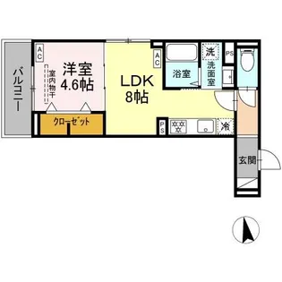 セレスティア亀有【2階】の間取り