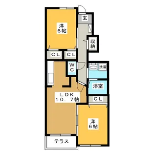 OHANA II【1階】の間取り