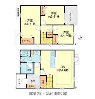 福岡県福岡市南区高宮4【一戸建】の間取り