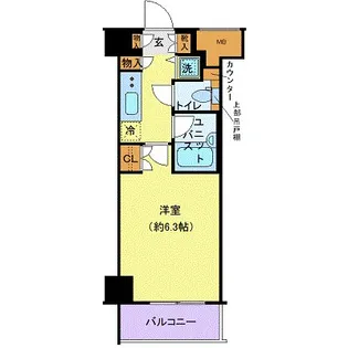 パレステュディオ南麻布【8階】の間取り