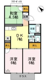 エミネントセジュールB棟【1階】の間取り