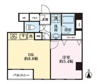 亀戸天神東スカイマンション【3階】の間取り