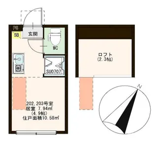 プランドール西萩【2階】の間取り