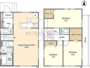 東京都世田谷区上北沢1【一戸建】の間取り