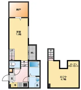 MODERAN PALAZZO西諫早駅【2階】の間取り