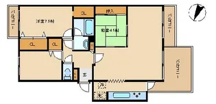 パークハイム中落合【2階】の間取り