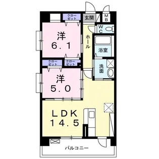ヴィラ・アリーエ III【2階】の間取り