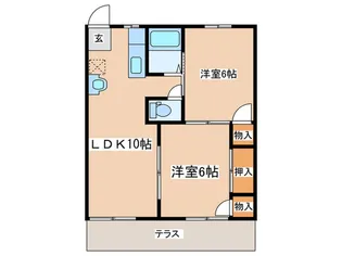 エステ-ト和田【1階】の間取り