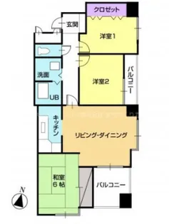 シティウエストコート【8階】の間取り