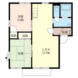 コットンバード和泉B【1階】の間取り