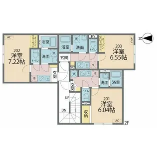 カインドネス厚木旭町II【1階】の間取り