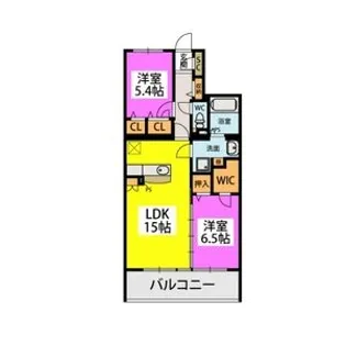 グレースヴィラ西国分【1階】の間取り