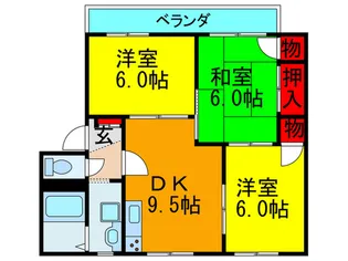 ハイツボナ-ル【1階】の間取り