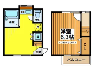 東田荘F棟の間取り