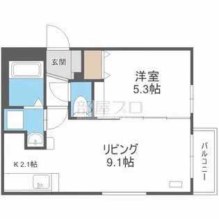 カレラ平和通【3階】の間取り