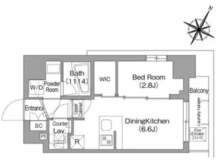 コンフォリアリヴ新中野サウス【4階】の間取り