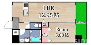 レクシア大日【5階】の間取り