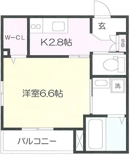 ZONNE江原町【3階】の間取り