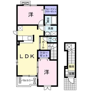 ブローテ・大井B【2階】の間取り