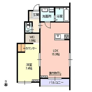 メゾンド篭田【1階】の間取り