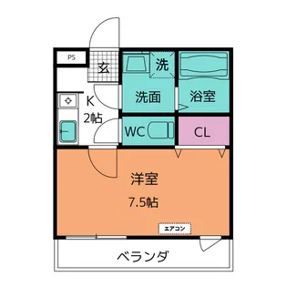 フレジリングA【2階】の間取り