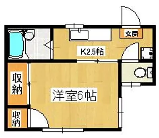 コーポカワノ【1階】の間取り