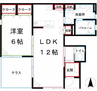 カーサローレル【1階】の間取り