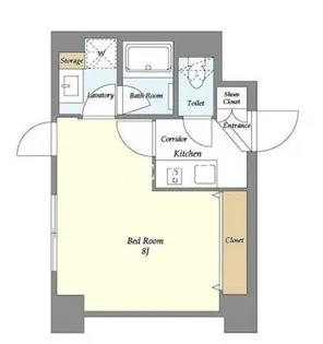 レクシード神楽坂【4階】の間取り