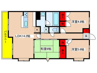 シャトー高石【1階】の間取り