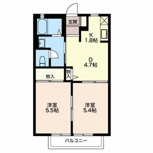 フレンドリー A【2階】の間取り