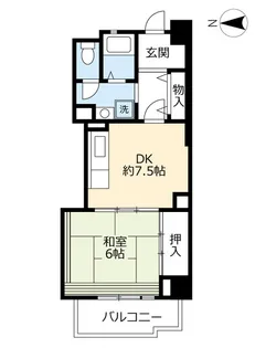 UR高見フローラルタウン五番街【7階】の間取り