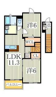 モリペトラII【2階】の間取り