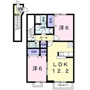 ヴィラコンフォートA【2階】の間取り
