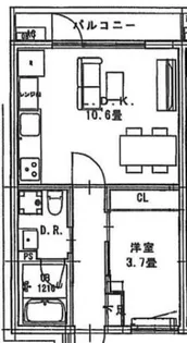 クリフビレッジ B棟【2階】の間取り