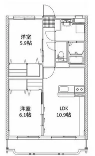 はなみずきII番館【3階】の間取り