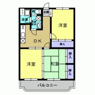 ビューハイツ小野【2階】の間取り