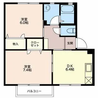 メゾン・フローラ D【1階】の間取り