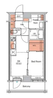 エストゥルース武蔵小杉【6階】の間取り