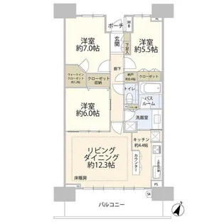 パークスクエア相模大野タワーアンドレジデンス【17階】の間取り