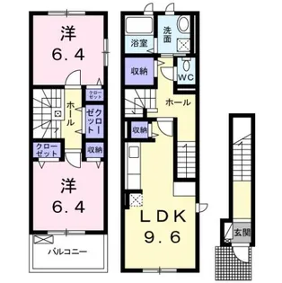 ラ・ポルト la Porte【2階】の間取り