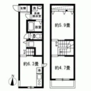 ドルチェ池尻【1階】の間取り