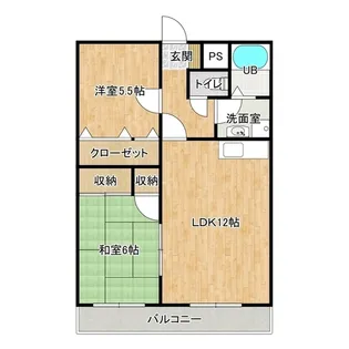 サウスレイク【3階】の間取り