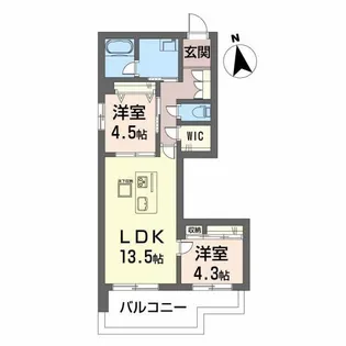 ディアマント番町【1階】の間取り