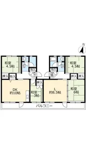 UR大久保東第三【3階】の間取り