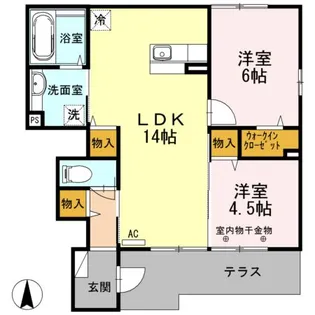 リシェル【1階】の間取り