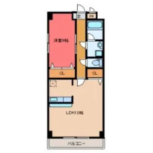 ロータスマーシュ元今泉【2階】の間取り