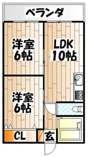緑ヶ丘第四マンション【3階】の間取り