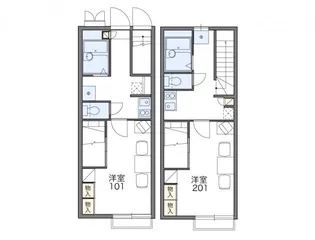 レオパレスクレール【1階】の間取り
