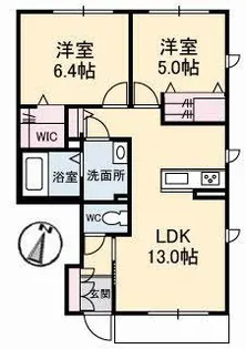RAINBOW中島 D棟【1階】の間取り