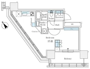 Brillia Tower浜離宮【7階】の間取り